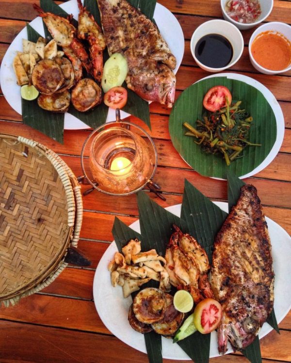 The best seafood in Bali: Jimbaran Bay