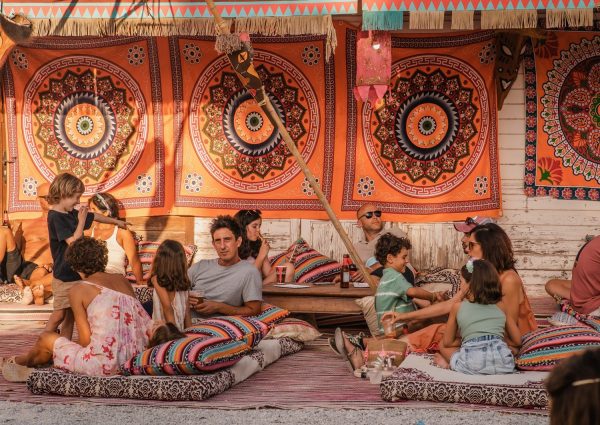 Relaxed and peaceful Saturday market in Ibiza.