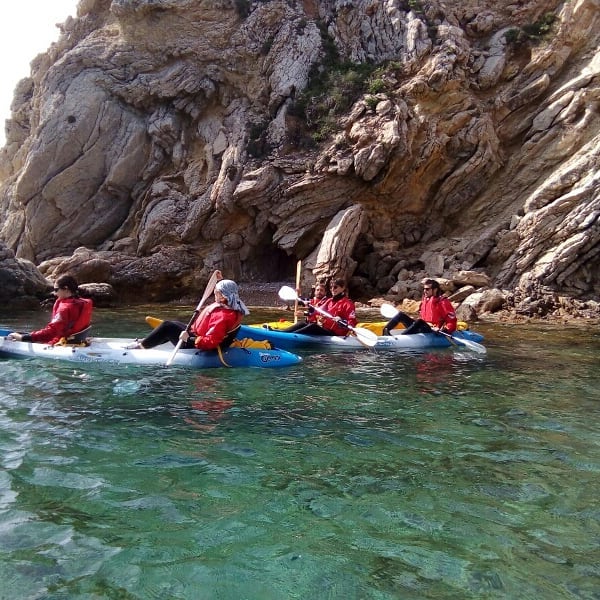 Kayaking in Ibiza.