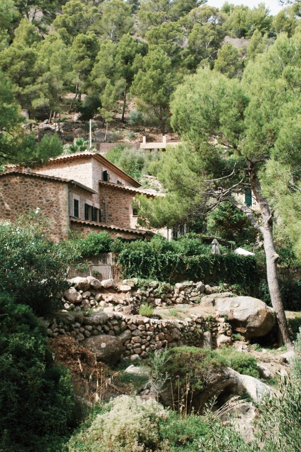 Deia's house surrounded by greenery