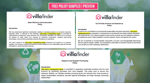 Sustainability policy and environmental calculator preview