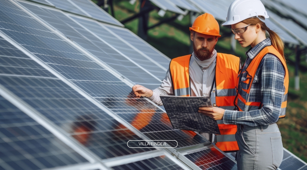 Installing Solar Panels Illustration