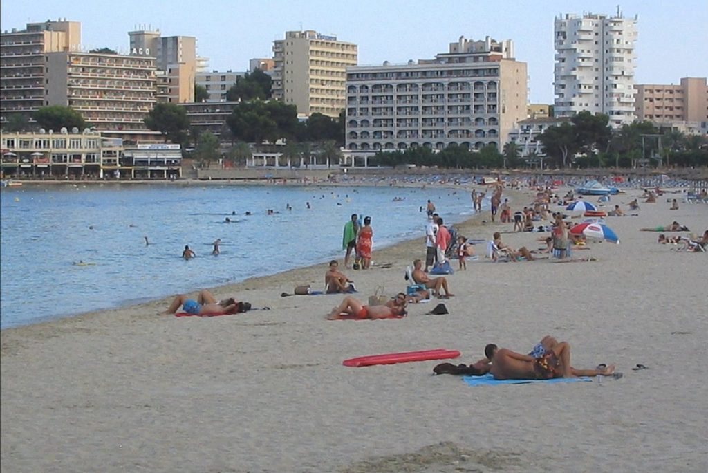 Magaluf beach in Mallorca