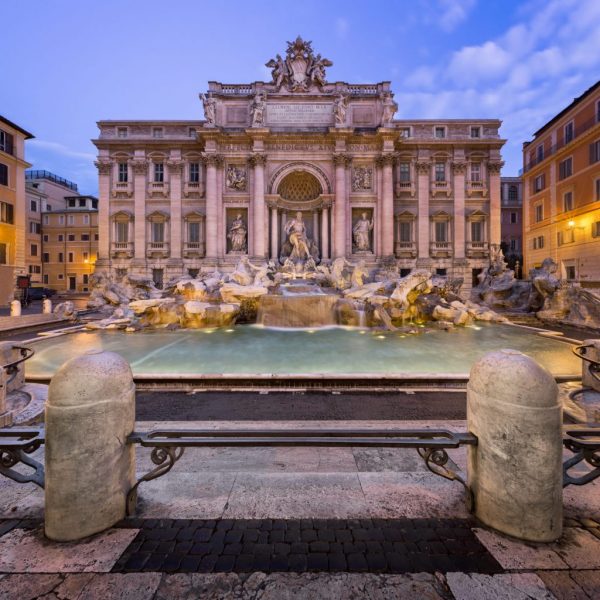 Trevi Fountain and Piazza di Trevi in Rome, Italy