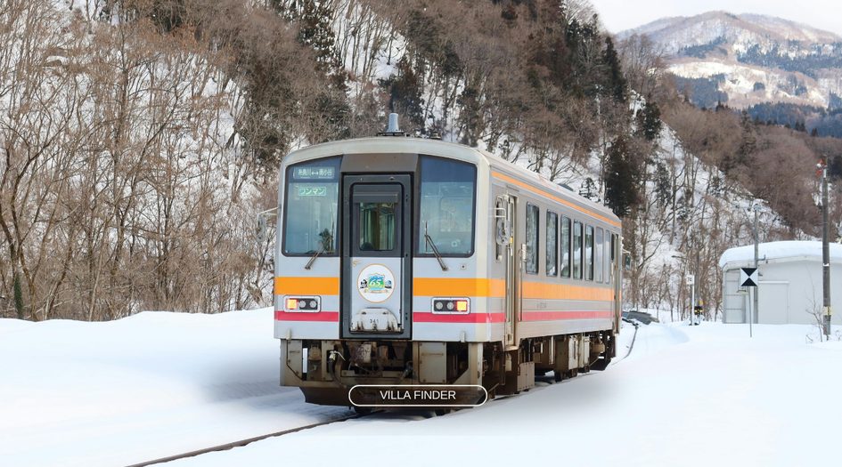 Train in Snowy Nagano